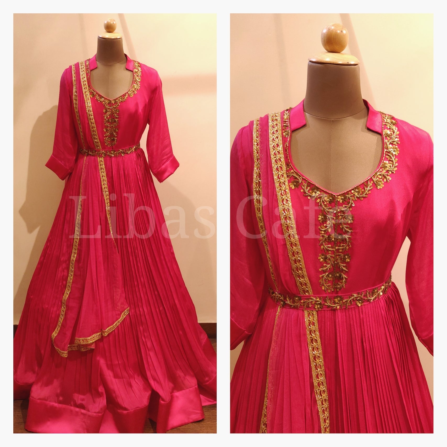 Pop Up Pink Anarkali Suit